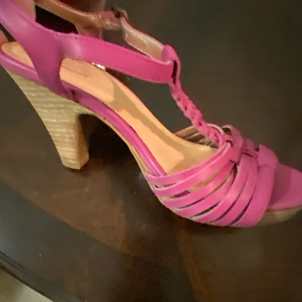Seychelles leather platform sandals 7 1/2 Like New worn once - Picture 7 of 11